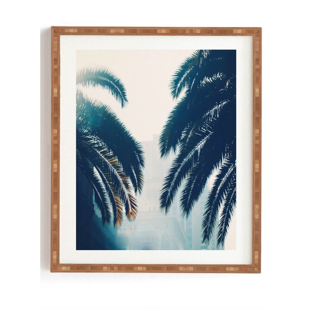 NWT Deny Designs Chelsea Victoria - California Blue Framed Wall Art - 11" x 13"